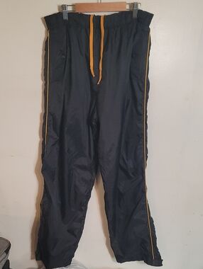 Athletech Black Joggers with Yellow Gold Piping